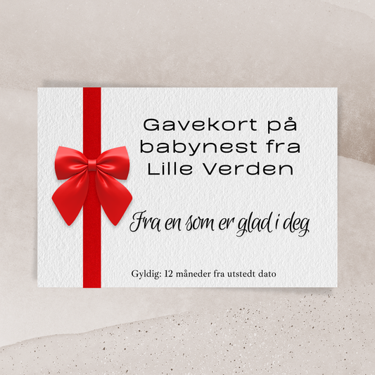 Lille Verden babynest gavekort - 1 299 kr